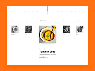 Daily Meal Plan concept design flat minimal simple ui ux