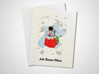 Strawberry Moon - A2 Card design graphic design illustration print