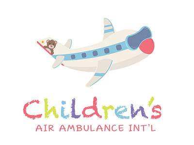 Children's Air Ambulance Logp airplane branding children clean colorful design illustration logo marketing collateral print ui vector