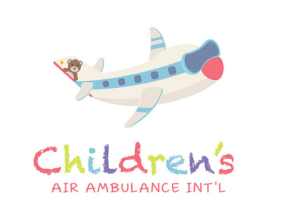 Children's Air Ambulance Logp airplane branding children clean colorful design illustration logo marketing collateral print ui vector