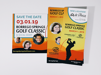 Borrego Springs Golf Classic advertising branding clean design golf graphic graphic design layout design marketing collateral nonprofit print