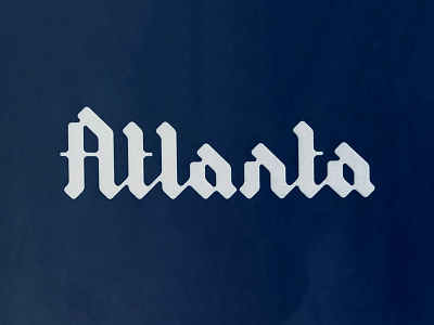 Atlanta atl atlanta blackletter blue city custom georgia gothic lettering logos script wordmark
