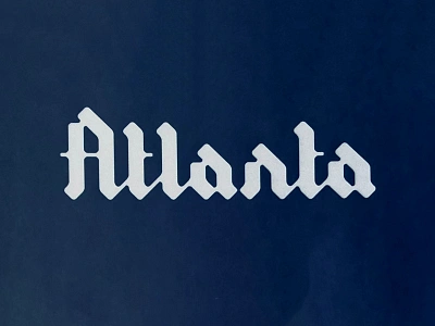 Atlanta atl atlanta blackletter blue city custom georgia gothic lettering logos script wordmark