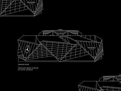 The Benz architecture blackandwhite illustration lineart mercedes benz minimal monoline passion stadium vector