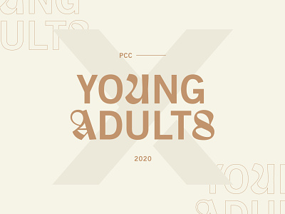 YA adults blackletter font identity lock logo neutrals outline trickster type typography wordmark young