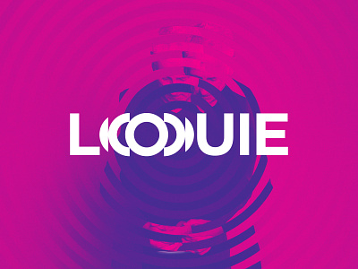 Louie branding circles geometric halfcircles icon letters logo logotype podcast type typography workmark