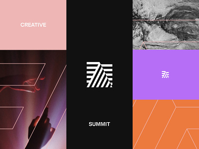 Creative Summit color creative geometric icon lines logo mark mountain negativespace responsive summit triangle wordmark