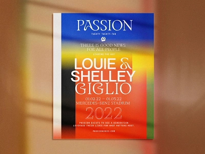 Passion 2022 2022 atlanta blur color conference design font georgia gradient grid icon jugendreisen logo neue montreal passion poster shadow type typography wordmark