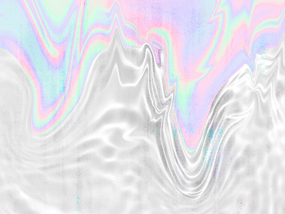 Liquid background color drip glitch holographic iridescent metallic texture warp water