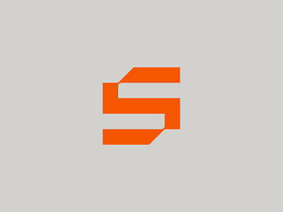 Geometric Type angle grid letterform orange tech