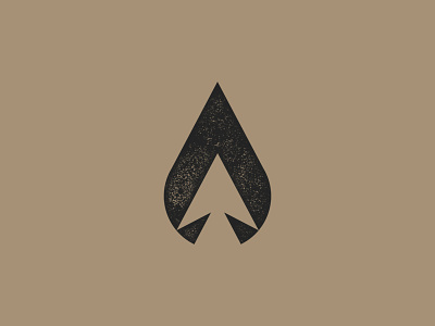 Flaming Arrowhead arrow logo arrowhead branding design fire flame icon mark minimal negativespace texture