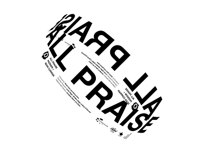 All Praise album cover coverart custom lettering lockup logo music optical illusion passion typogaphy warp