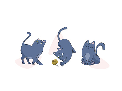 Cats design editorial illustration