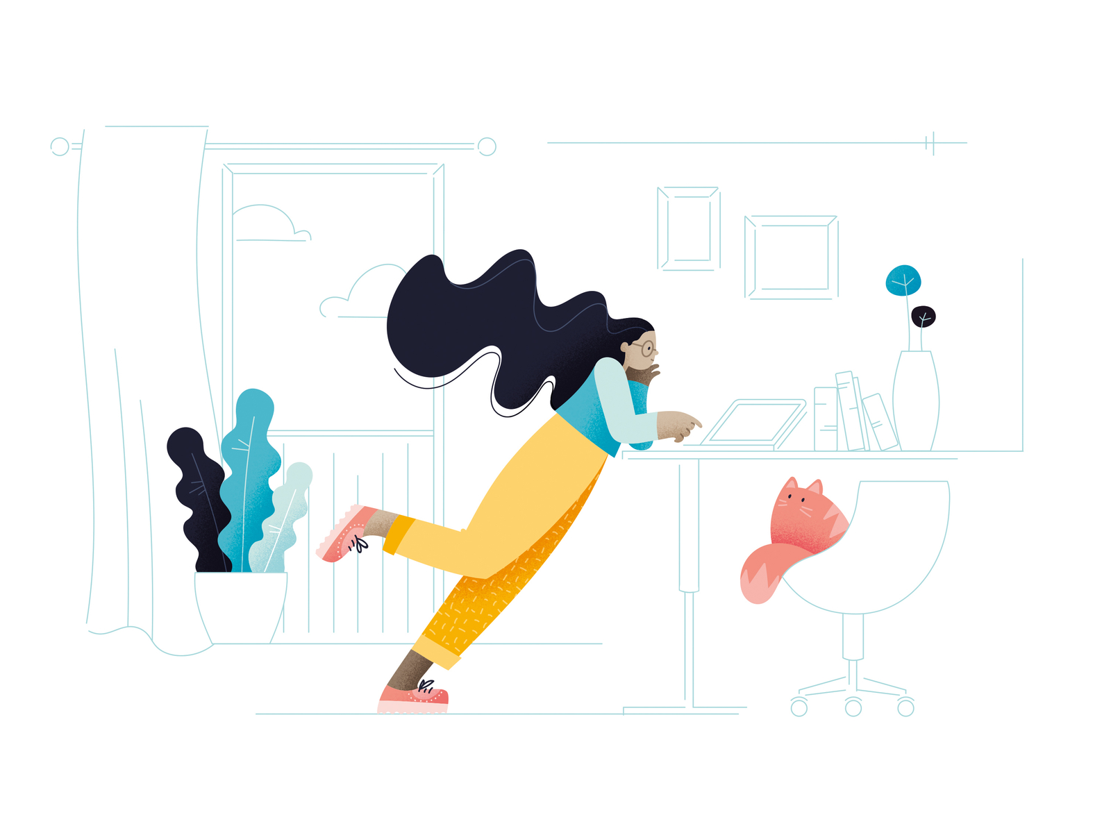 Remote Jobs Series By L Dia D Az On Dribbble   Remote Jobs 4x 