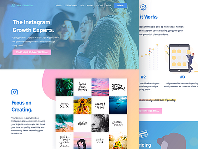 Marketing Site blue gradient green marketing pink ui ux web website yellow