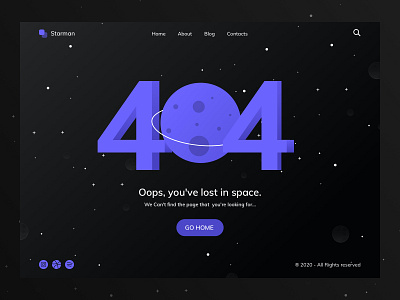 404 Page - DailyUI #008 app design daily 100 challenge dailyui design page layout page not found ui uidesign ux uxdesign