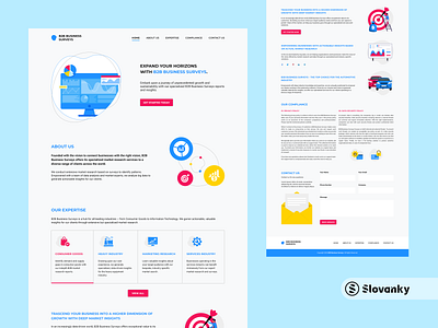 B2B Business Surveys Homepage design