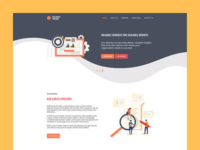 B2B Survey Provider - Web UI Design design home page landing page ui ui ux ui design web web design website design websites