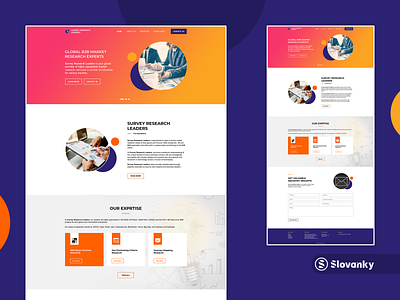 Survey Research Leaders - Web UI Design design home page landing page ui ui ux ui design