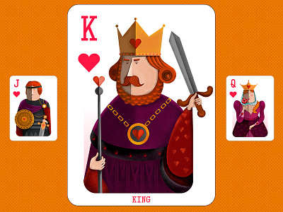 Playing cards - king 2d bura card character devi flat game illustration illustrator king texture vector