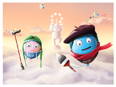 New Behance Project ! ^_^ animation character cloud devi digitalart illustration illustrator marley poster ru