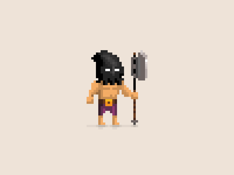 Axel the Executioner 16bit axe character pixel sprite