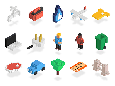Low poly objects illustration low polygon svg