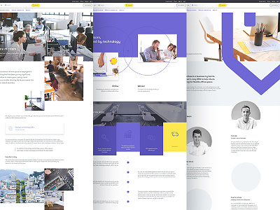Workthere - website clean images interface purple site website white