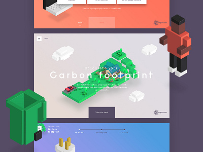 Carbon Footprint environment low polygon tool website