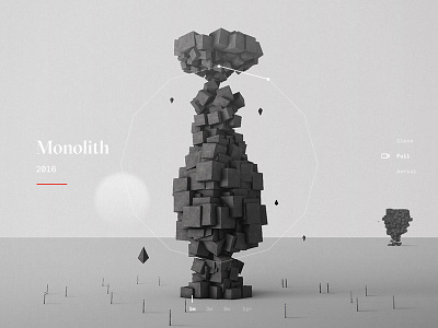 Monolith sculptures minimal sculptures webgl