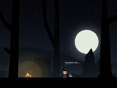 Forest level character game level night pixel pixelart woods
