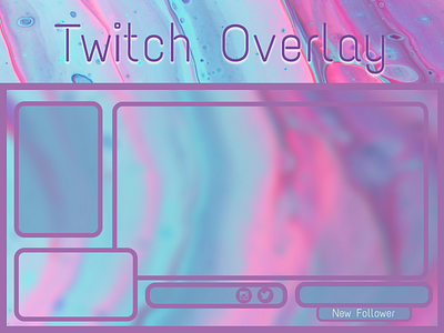 Multi-color Twitch General Overlay branding overlay twitch ui design