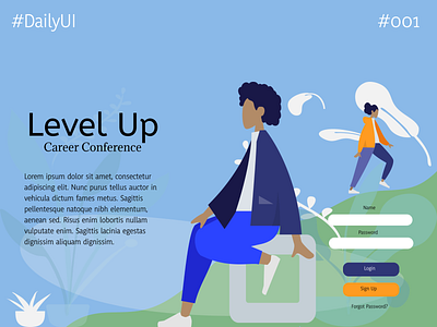 #DailyUI 001 Sign Up Page - Desktop branding design mockup ui ui design webdesign