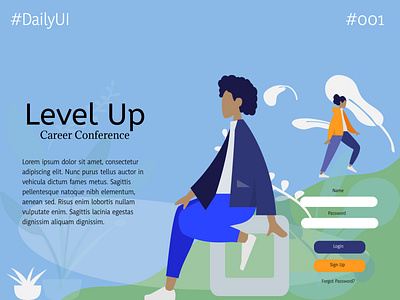 #DailyUI 001 Sign Up Page - Desktop