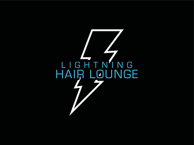 Lightning Hair Lounge Logo beauty branding lightning lightning hair lounge logo lounge salon