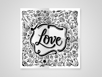 Love lettering poster