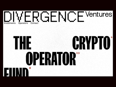 Divergence Ventures animation interaction noise venture website