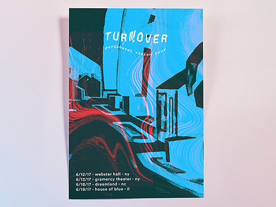 Turnover - Peripheral Vision Tour Poster poster textures tones turnover wavy