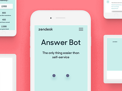 Zendesk Answer Bot machine learning product web design zendesk