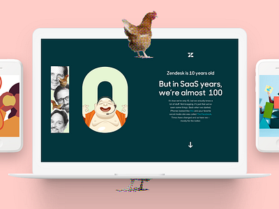 We Turned 10 anniversary collage landing page web zendesk