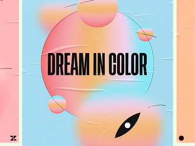 Dream In Color branding condensed type poster visual identity