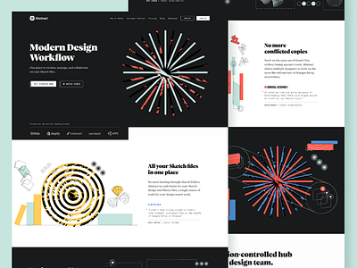 Abstract — Homepage Alt brand branding identity illustrations typography web design