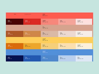 Abstract — Color story (Extended palette) brand guide brand identity branding color palette design system
