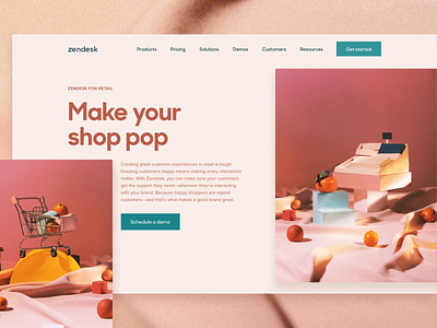 ✨Zendesk for Industries ✨— Retail layout photography prop styling web design zendesk