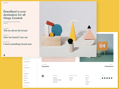 Zendesk Brandland 👀 brand guide branding brandland interaction design web design website zendesk