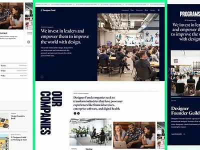 Designer Fund — Homepage branding web design