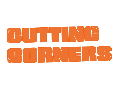 cutting corners logo mark typography