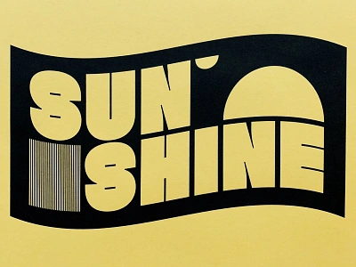 sunshine print print typography