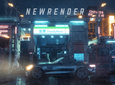 Cyberpunk Street Desigen 3d art c4d c4d octane design cinema4d 3d cinema 4d cyber punk design illustration motiondesign octanerender