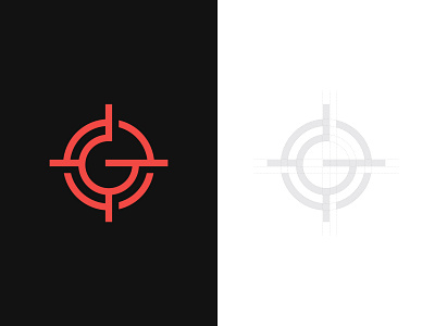 G + Aim Logo brand designer graphic designer gun logo hunter hunter logo logo designer logo for sale logo maker logoground monogram logo typographic logo typography